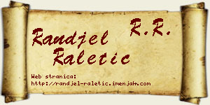Ranđel Raletić vizit kartica